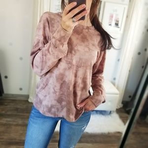 NEW! Last3️⃣Celia Dusty Pink Tie Dye Pullover Top